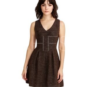 MADEWELL Dress v neck knit Size Small tweed tank top Dark Academia Office Work